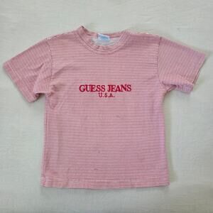 Vintage Guess Jeans USA Red Striped Tee 4t/5t